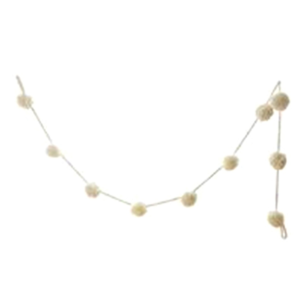 NWT Pompom Garland Decor Boho Shabby Chic for DIY Christmas Tree Decor